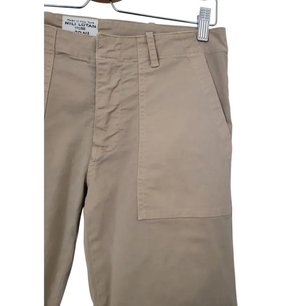 NILI LOTAN 111/88 80NL Beige Khaki Military Utility Jogger Pants Size 4 - Picture 3 of 7
